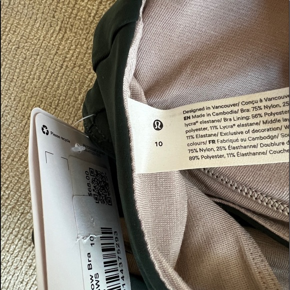 NWT Lululemon Still Now Bra size 10 - Picture 5 of 10